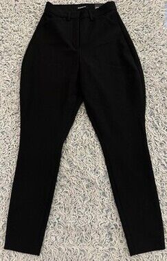Express Ladies Black Curvy Skinny High Rise Pants NEW SIZE 0